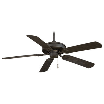 Minka Aire F589-BI/AI Sundowner� 54" Ceiling Fan, Black Iron/Aged Iron Accents
