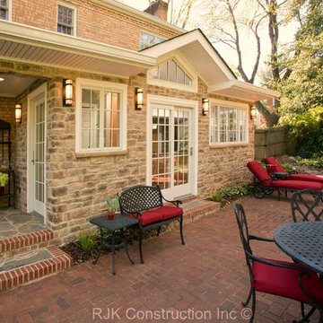 Brick and Stone Backyard