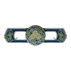 Inviting Home Inc. - Delaney's Rose Pull, Antique-Style Pewter-Blue - Cabinet And Drawer Handle Pulls