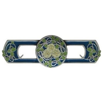 Delaney's Rose Pull, Antique-Style Pewter-Blue
