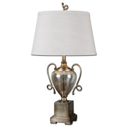 Traditional Table Lamps Uttermost Avitus Mercury Glass Table Lamp