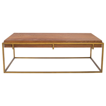Keira Coffee Table With Reclaimed Oak Block Top