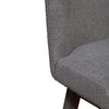 Amalie Swivel Counter Stool in Grey Oak Wood Finish with Grey Boucle Fabric