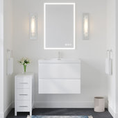 DHP Tribecca 30 Inch Floating Wall Mounted Bathroom Vanity with