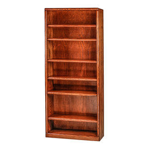 Martin Furniture Contemporary 7 Shelf Bookcase Transitional Bullnose Oak Bookcase Cherry Alder