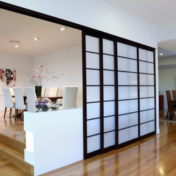 Shoji Room Dividers: Multiple Stacking Sliding Doors - Wall Panels