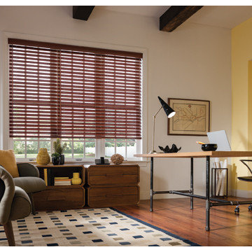 2 1/2" Premium Faux Wood Blind with Cordless Lift/Wand Tilt: