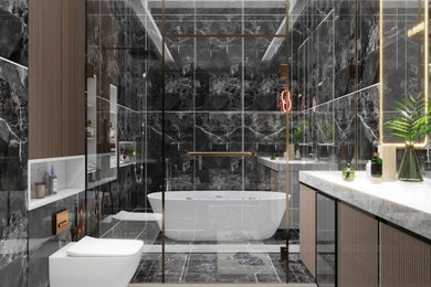 Mid-sized mountain style bathroom photo in Other