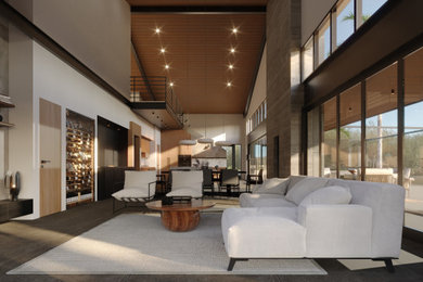 This is an example of a modern living room in Tampa.