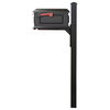 Traditional Curbside Mailbox With Wellington Post, Black