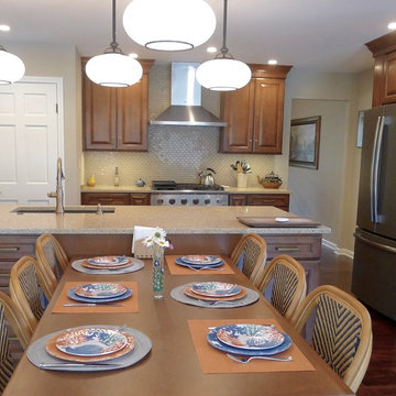 Spacious kitchen with room to entertain.