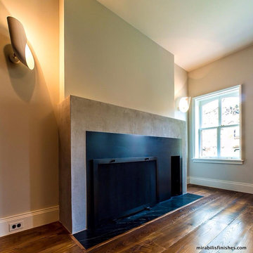 Japanese Shikkui Plaster Fireplace with Volcanic ash