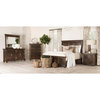 Pemberly Row Contemporary 67" x 88" Wood Queen Panel Bed in Acacia Brown