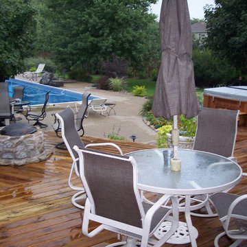 Deck, Paved Walkway, and Landscaping