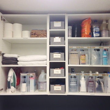 Laundry Room Cabinet Organization
