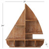 Nautical Brown Wood Wall Shelf 561590
