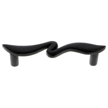 Bent Cabinet Hardware Pull, Charcoal