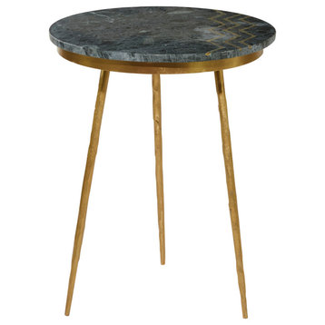 Contemporary Gold Ceramic Accent Table 94938