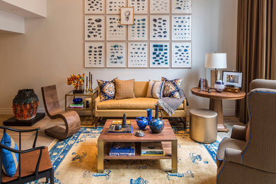 Inspiration for an eclectic living room remodel in New York