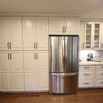 Updated Existing Kitchen with Soffit Removal and New Upper Cabinets