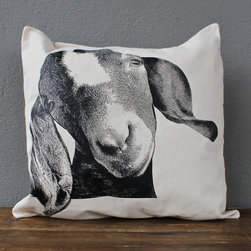 green acres goat pillow - Decorative Pillows