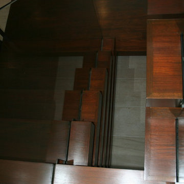Modern Stair Project with Glass Panels