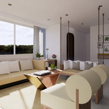 interior decor of luxurious apartment infused with Goan and Dutch elements
