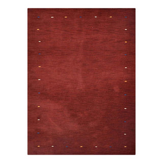 Hand Knotted Loom Wool Area Rug Contemporary Dark Red - Rugs for living ...