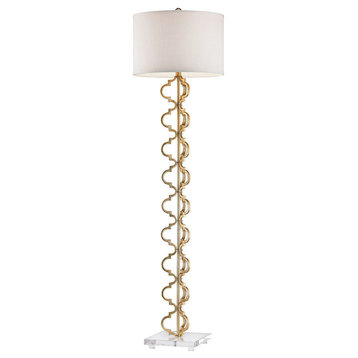Castile 1 Light Floor Lamp - Gold Leaf