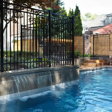 Custom Concrete Pool with Wood Deck