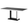 QUATRO Dining Table With Extension, Black/White