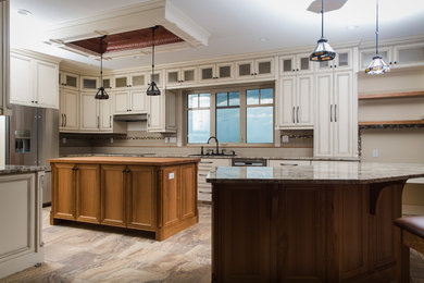 Elegant kitchen photo in Calgary