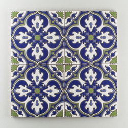 Handpainted: The Mediterranean Collection, Barella in Cool Motif - Wall & Floor Tiles