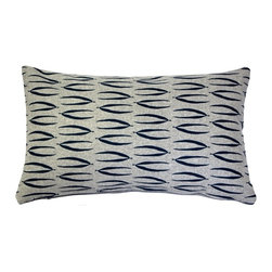 Pillow Decor Ltd. - Pillow Decor - Kukamuka Scandinavian Eka Lumbar Rectangular Pillow 12x19, Blue - Decorative Pillows