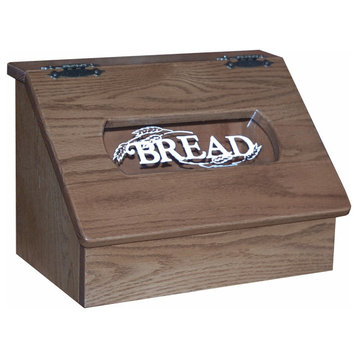 Amish Made Oak Bread Box, Sandstone Stain