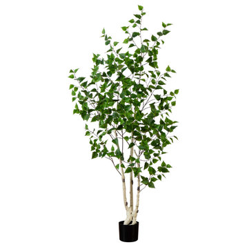 6ft. Artificial Birch Tree With Real Touch Leaves