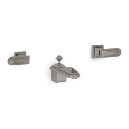 Hammered Pyramid Wall Mount Tub Set - Bathtub Faucets