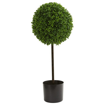 2.5" Boxwood Ball Artificial Topiary Tree UV Resistant, Indoor/Outdoor