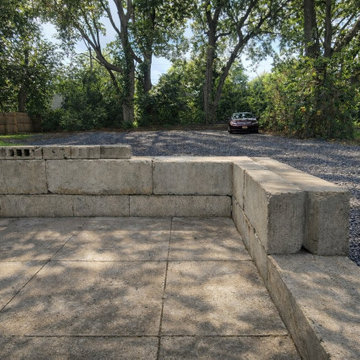 Concrete Retaining Wall with French Drain System