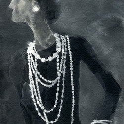 Inspired By Chanel Fashion Illustration Art - Fine Art Prints