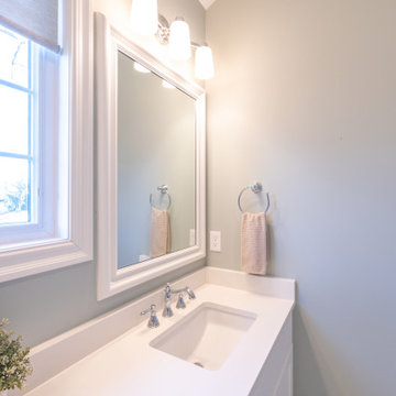 Primary Bathroom Remodel with Herringbone Flooring + Custom Shower