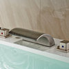 Vienna Deck Mounted 2 Handled Waterfall Bathtub LED Faucet