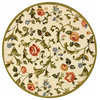 Safavieh Chelsea Hk310A Floral Rug, Ivory, 4'0"x4'0" Round