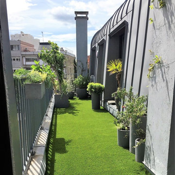 Aménagement d'une terrasse d'un loft Parisien au dernier étage