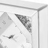 Sparkle 10" Contemporary Crystal Square Table Clock, Clear