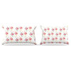 Laura Escalante "Cross Stitch Flowers" White Pink Pillow Case, King, 36"x20"