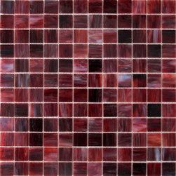 Stained Glass Tile - Burgundy Swirl - Tile