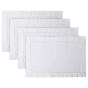 DII Off White Hemstitch Placemat, Set of 4