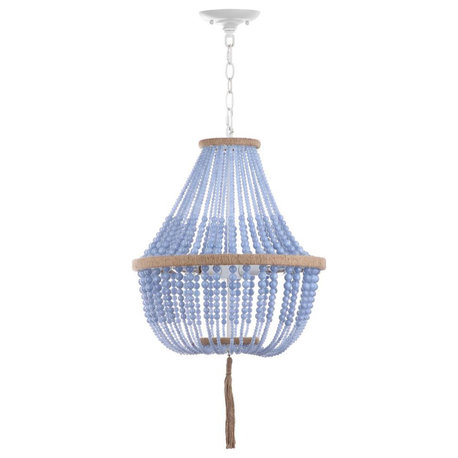 Lush Kristi 3 Light 16.5-Inch Dia Blue Beaded Pendant
