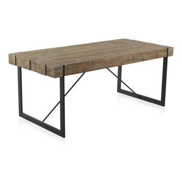 Vigo Wooden and Iron Dining Table